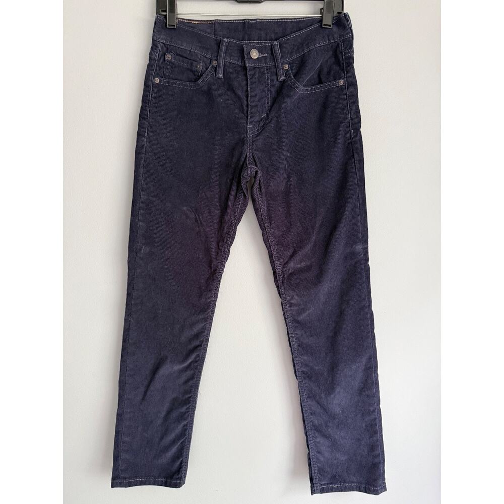 Levi's 511 Slim Corduroy Jeans Pants W28 L30 Navy Blue Cotton Stretch Vintage